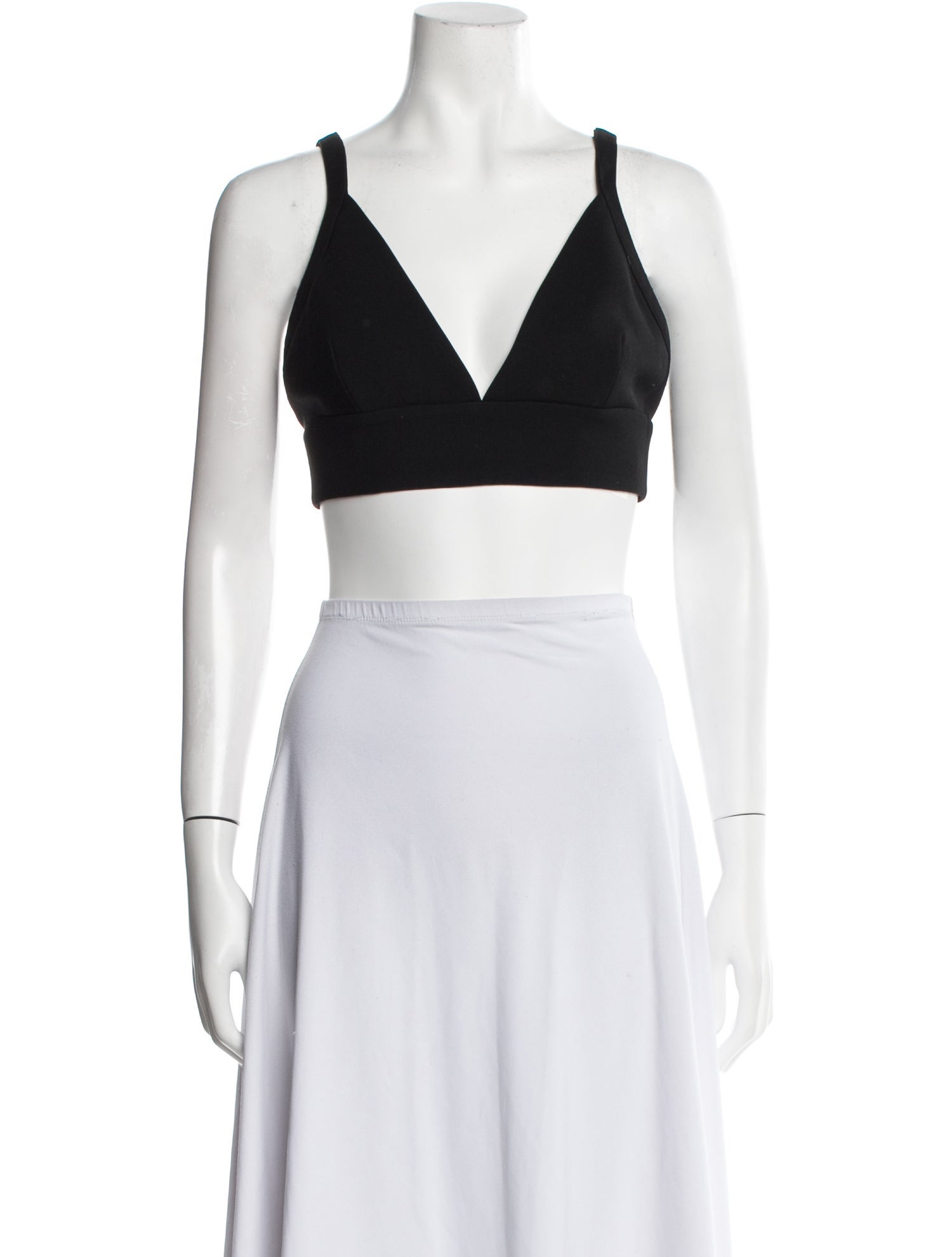 Self-Portrait V-Neck Sleeveless Crop Top