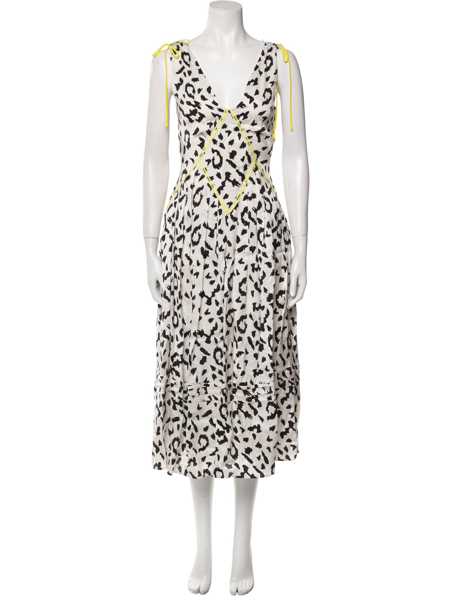 Self-Portrait Animal Print Midi Length Dress