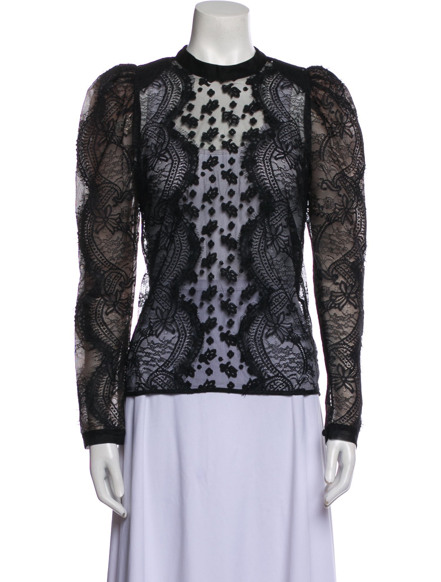Self-Portrait Lace Lace Pattern Blouse