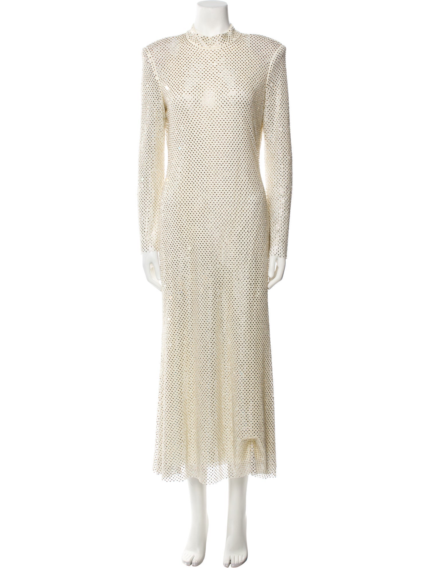 Self-Portrait Mock Neck Long Dress