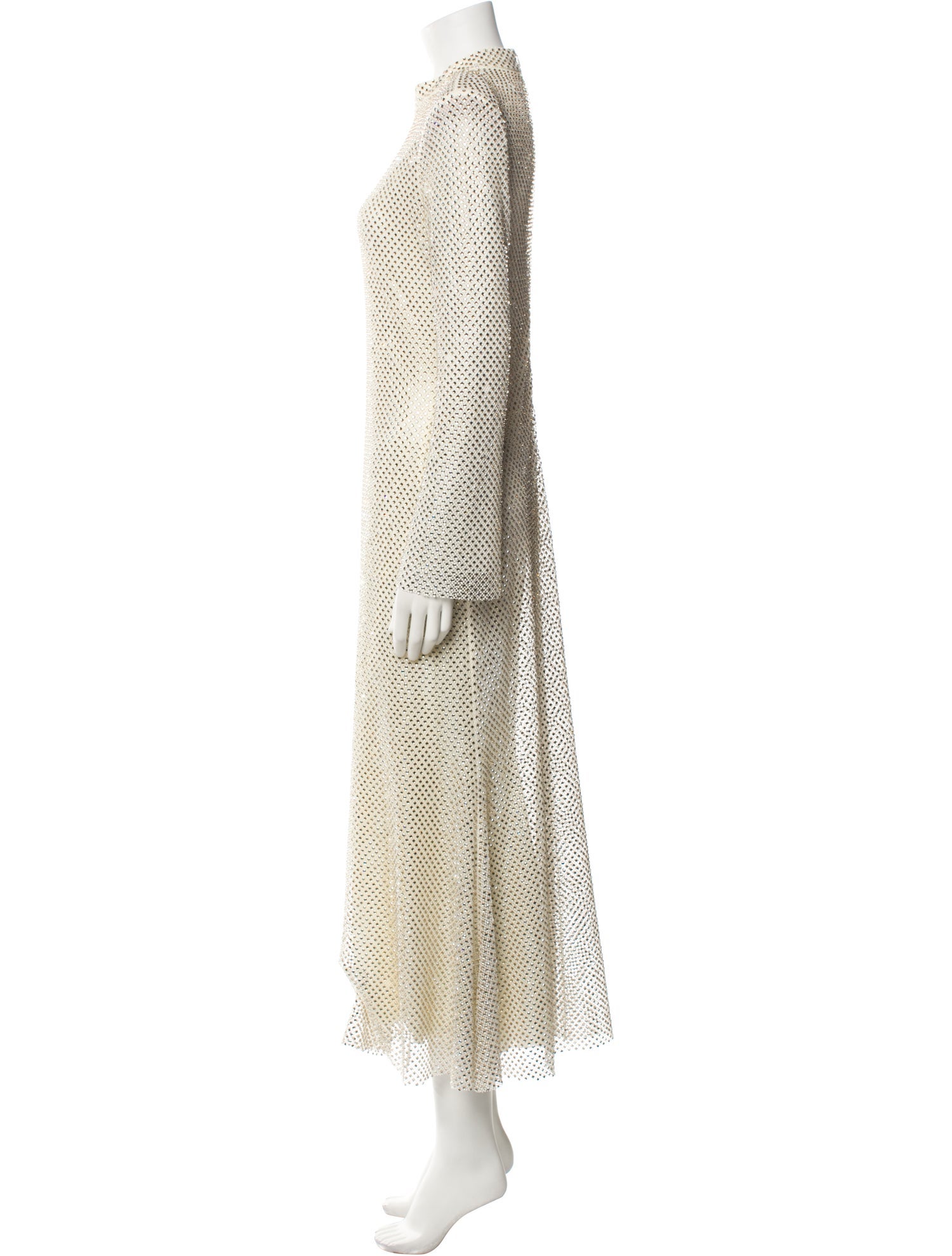 Self-Portrait Mock Neck Long Dress