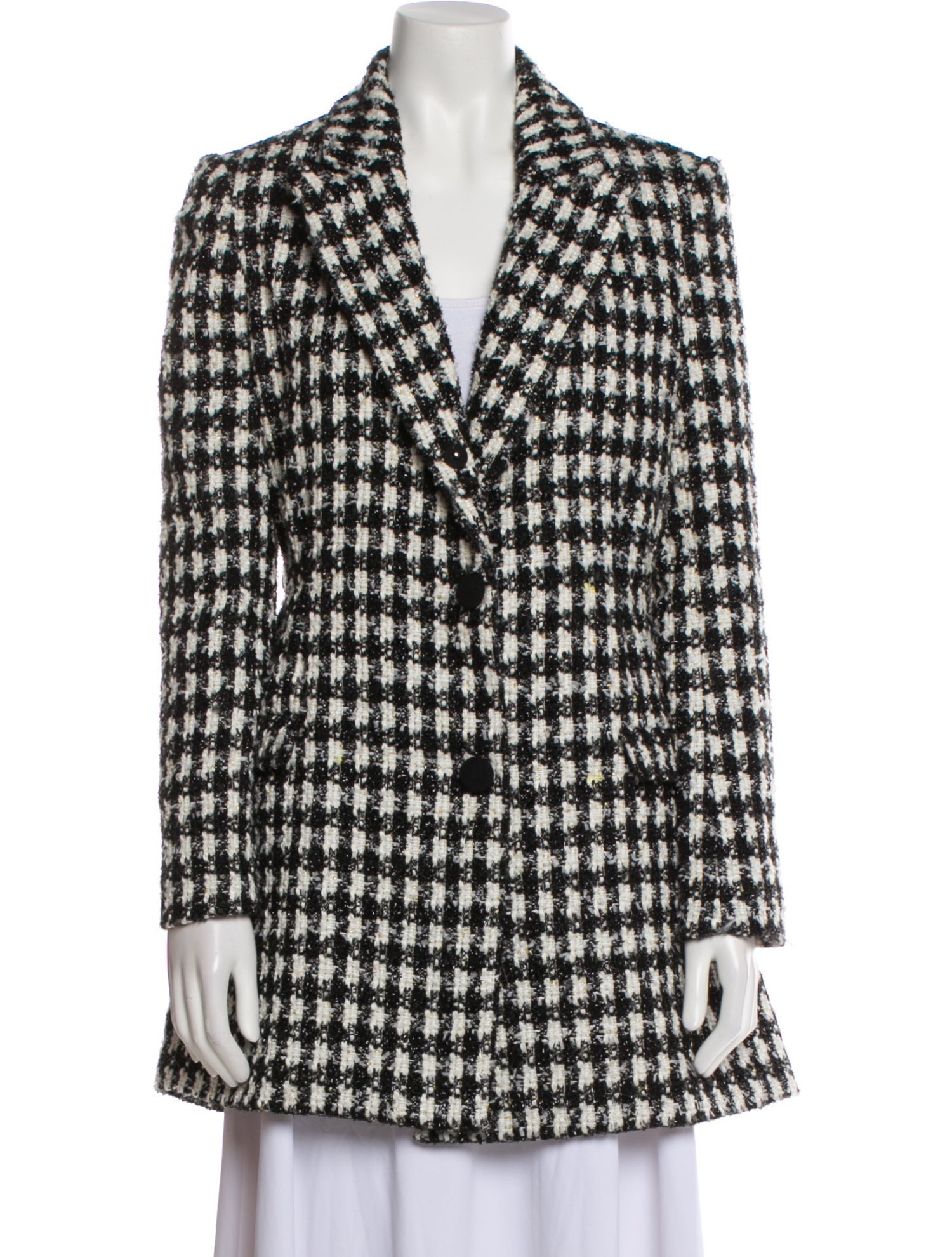 Self-Portrait Tweed Pattern Peacoat