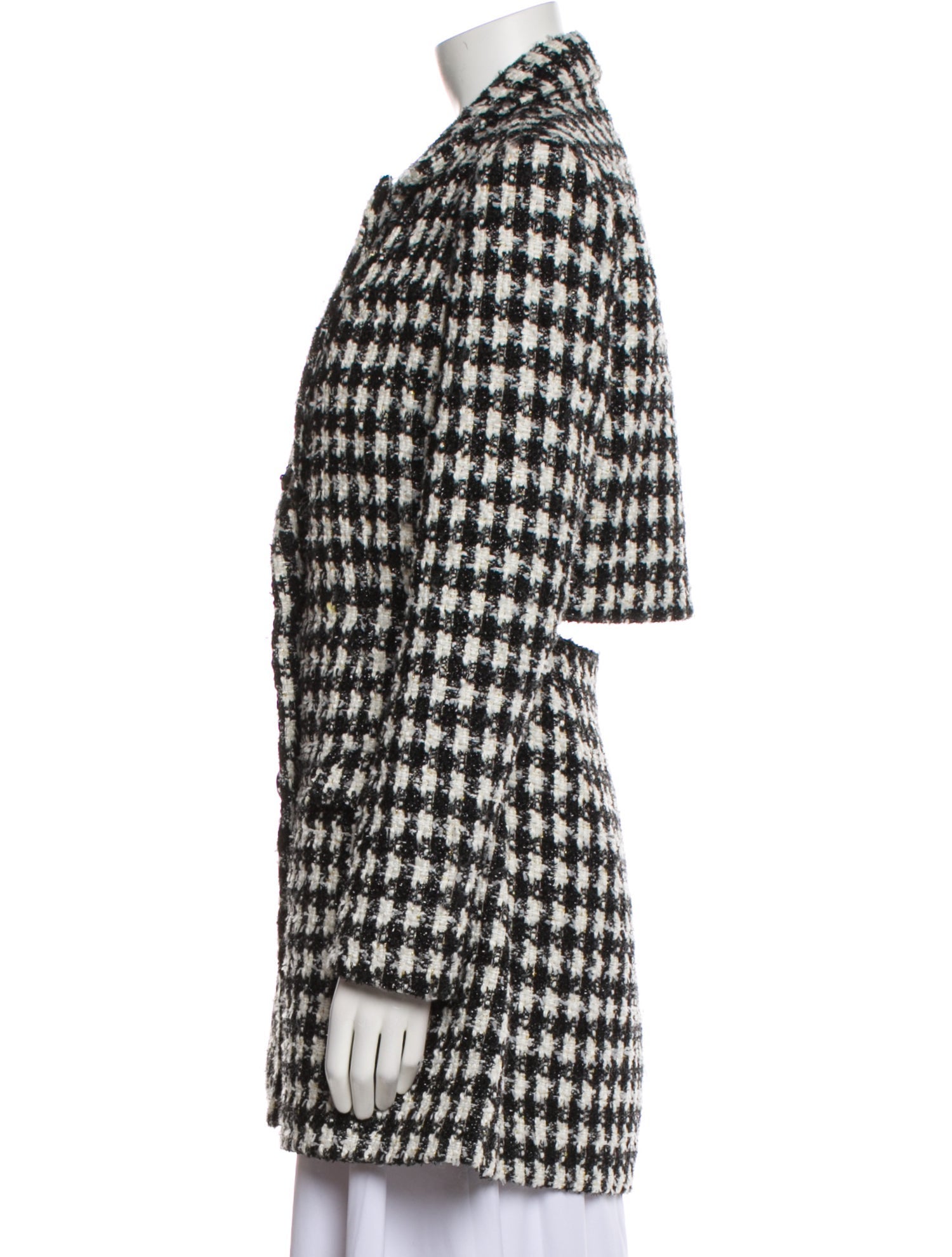 Self-Portrait Tweed Pattern Peacoat