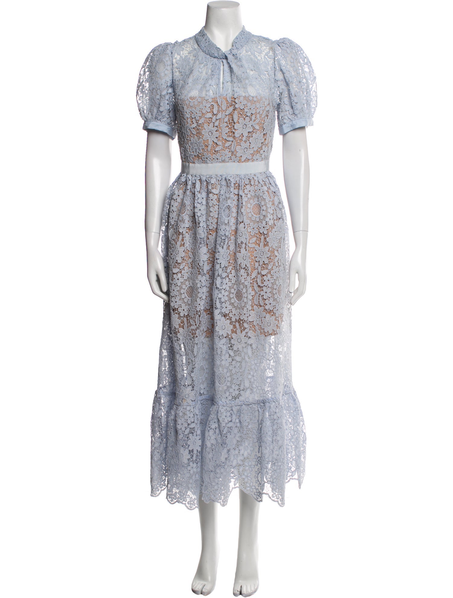 Self-Portrait Lace Pattern Long Dress