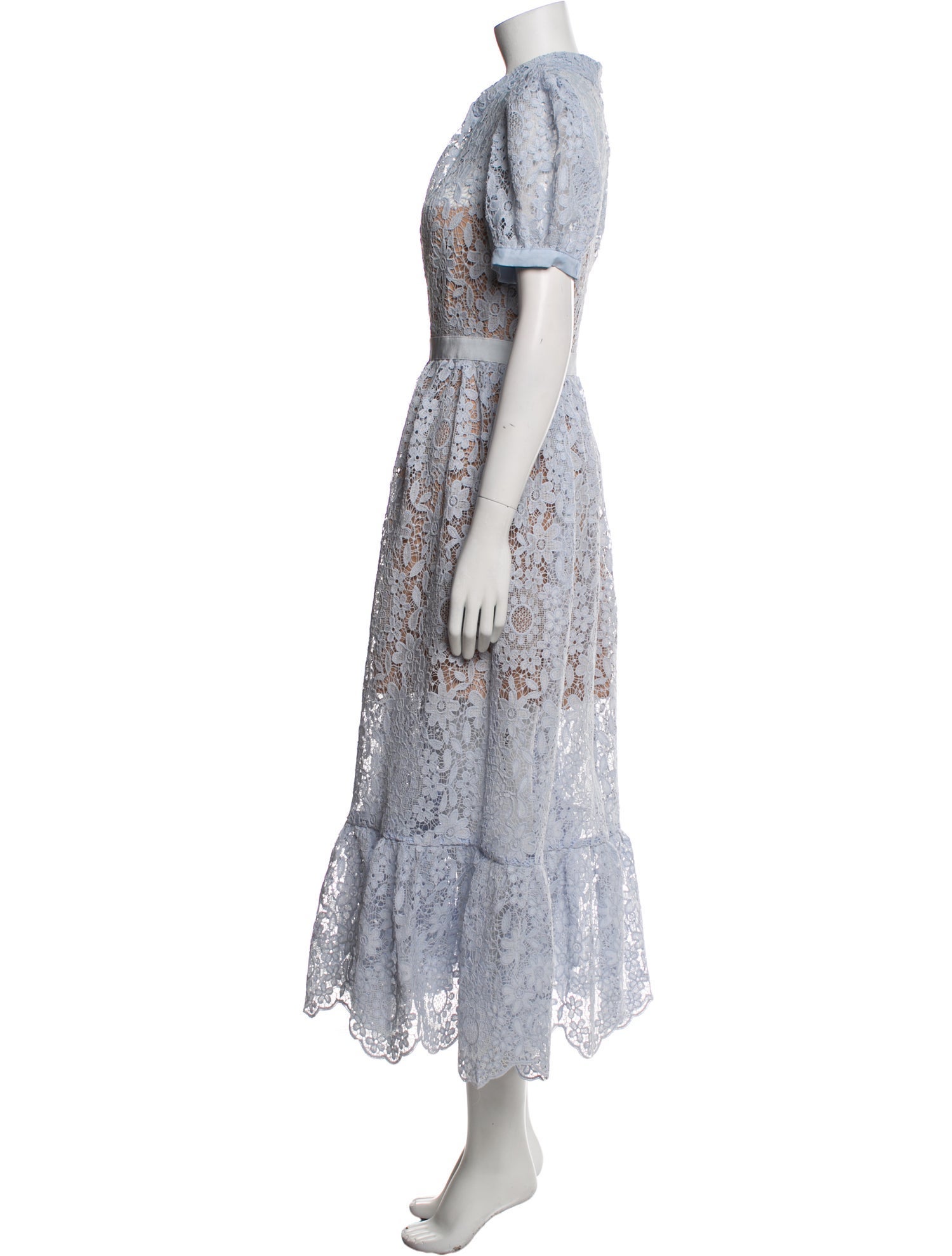 Self-Portrait Lace Pattern Long Dress