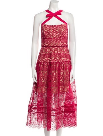 Self-Portrait Dresses Lace Pattern Long Dress M