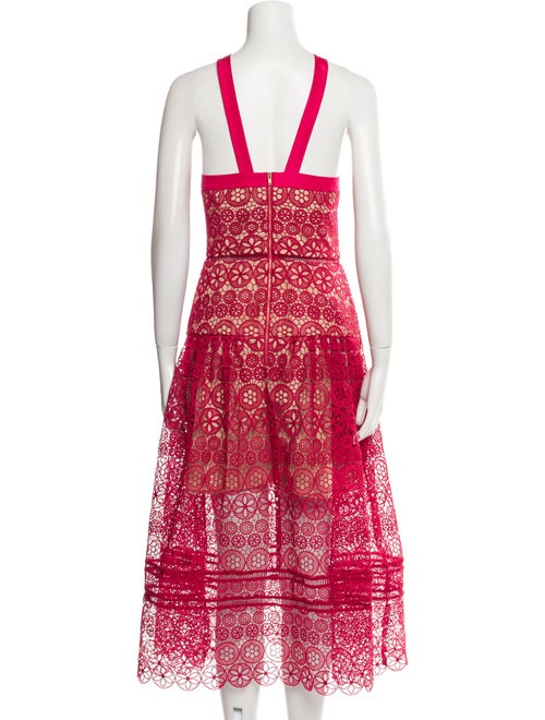 Self-Portrait Lace Pattern Long Dress