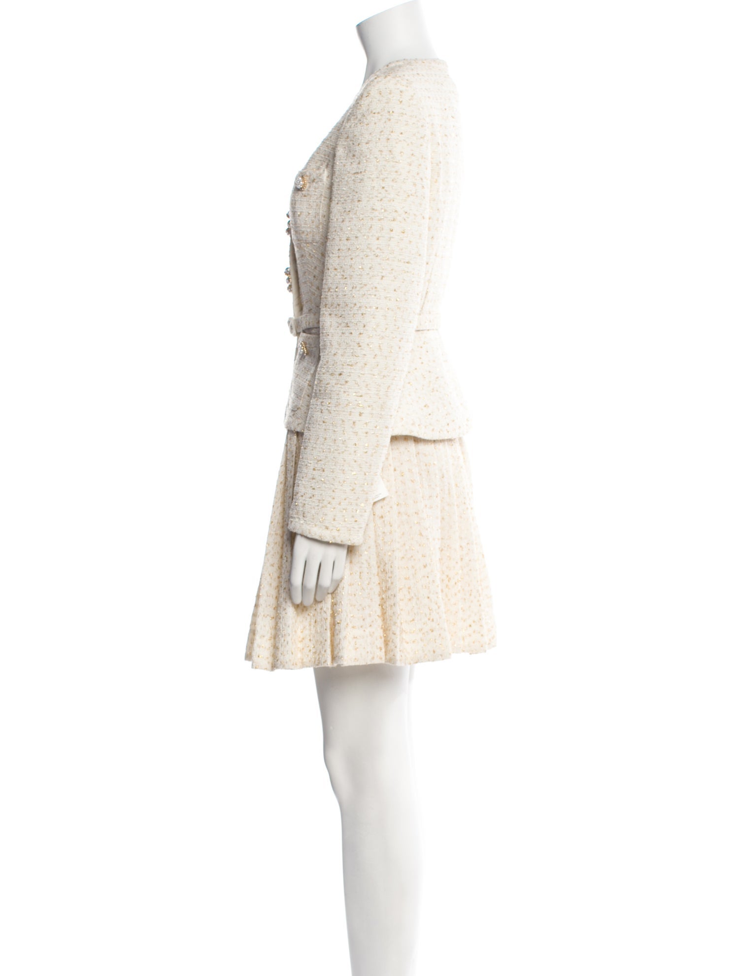 Self-Portrait Printed Skirt Suit