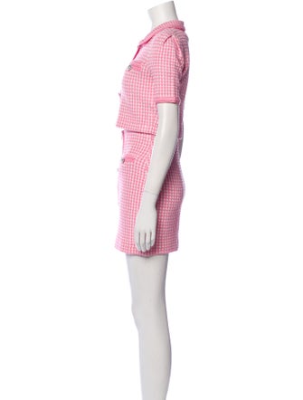 Self-Portrait Tweed Pattern Skirt Set