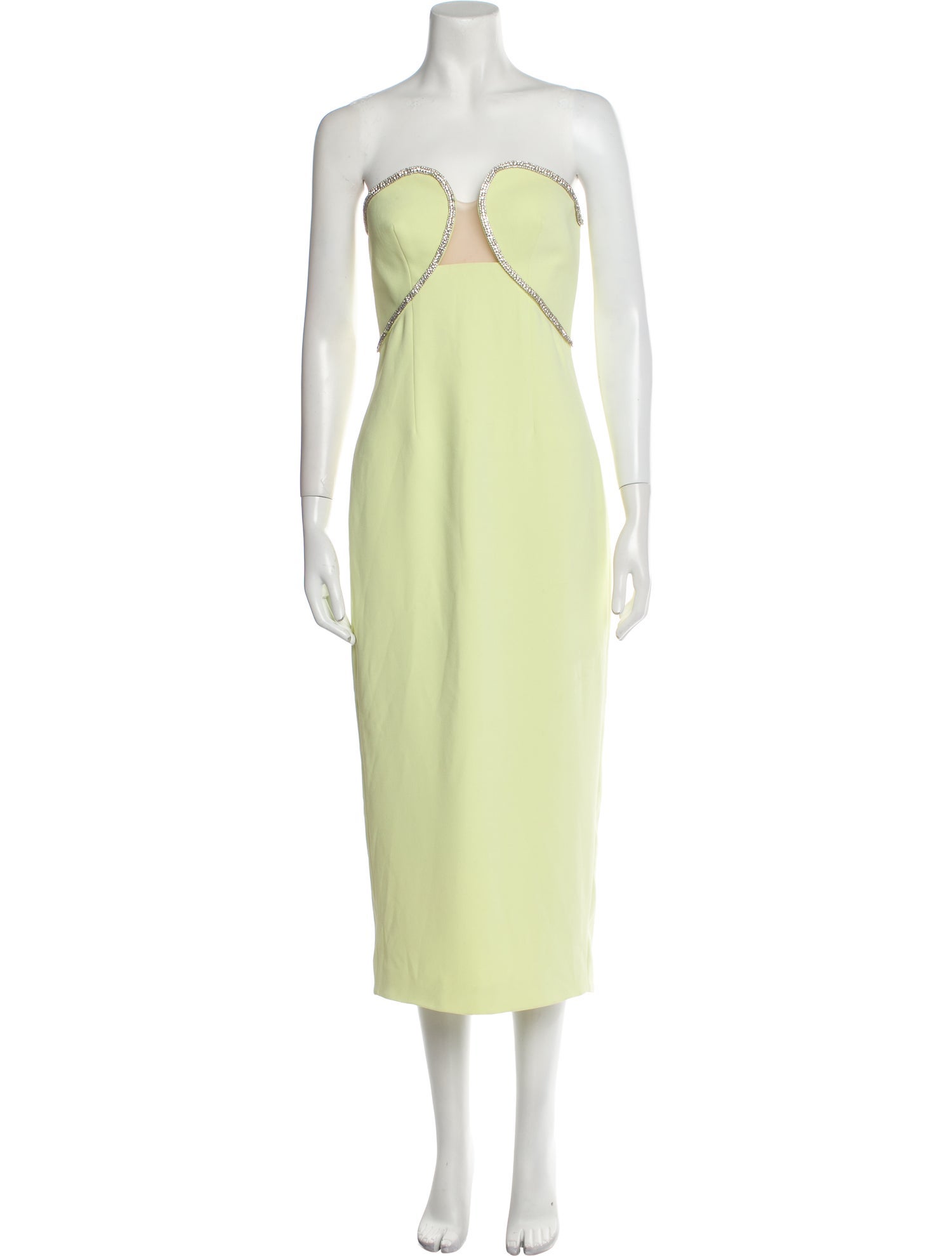 Self-Portrait Strapless Midi Length Dress