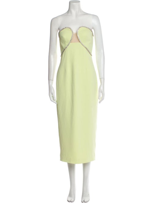 Self-Portrait Strapless Midi Length Dress