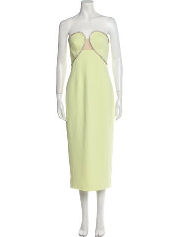 Self-Portrait Dresses Strapless Midi Length Dress S