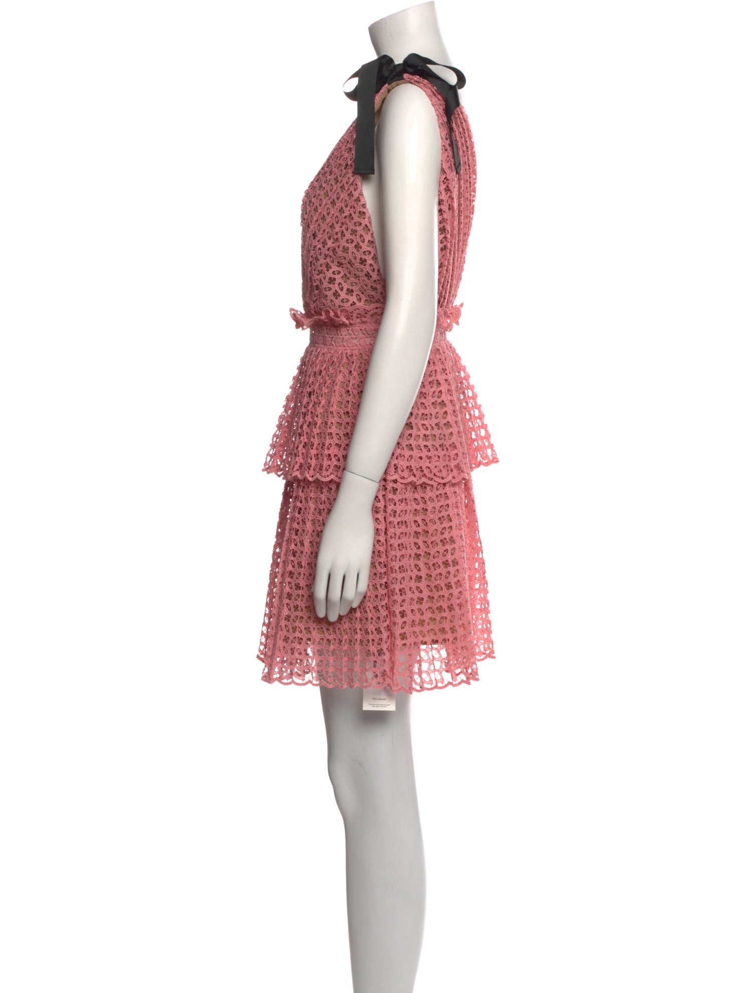 Self-Portrait Lace Pattern Mini Dress