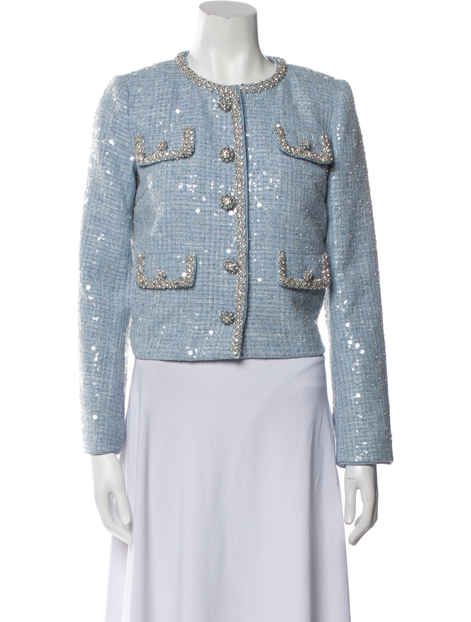 Self-Portrait Tweed Pattern Evening Jacket