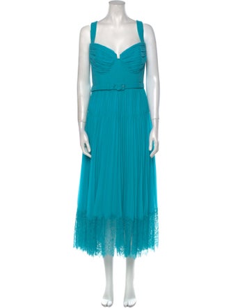 Self-Portrait V-Neck Long Dress