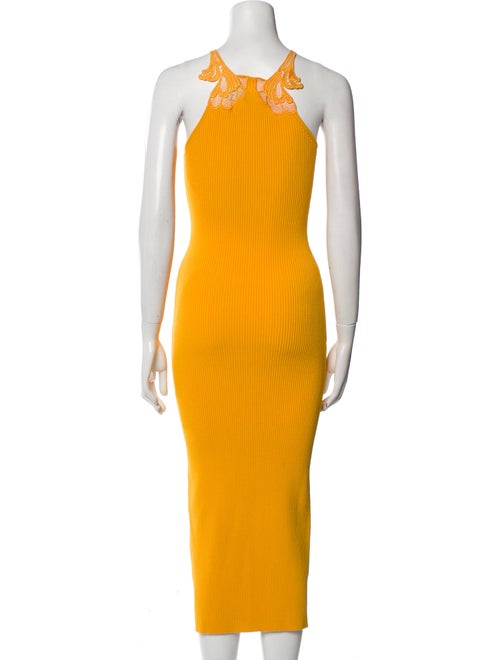 Self-Portrait Halterneck Midi Length Dress