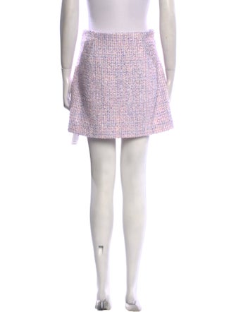 Self-Portrait Tweed Pattern Mini Skirt