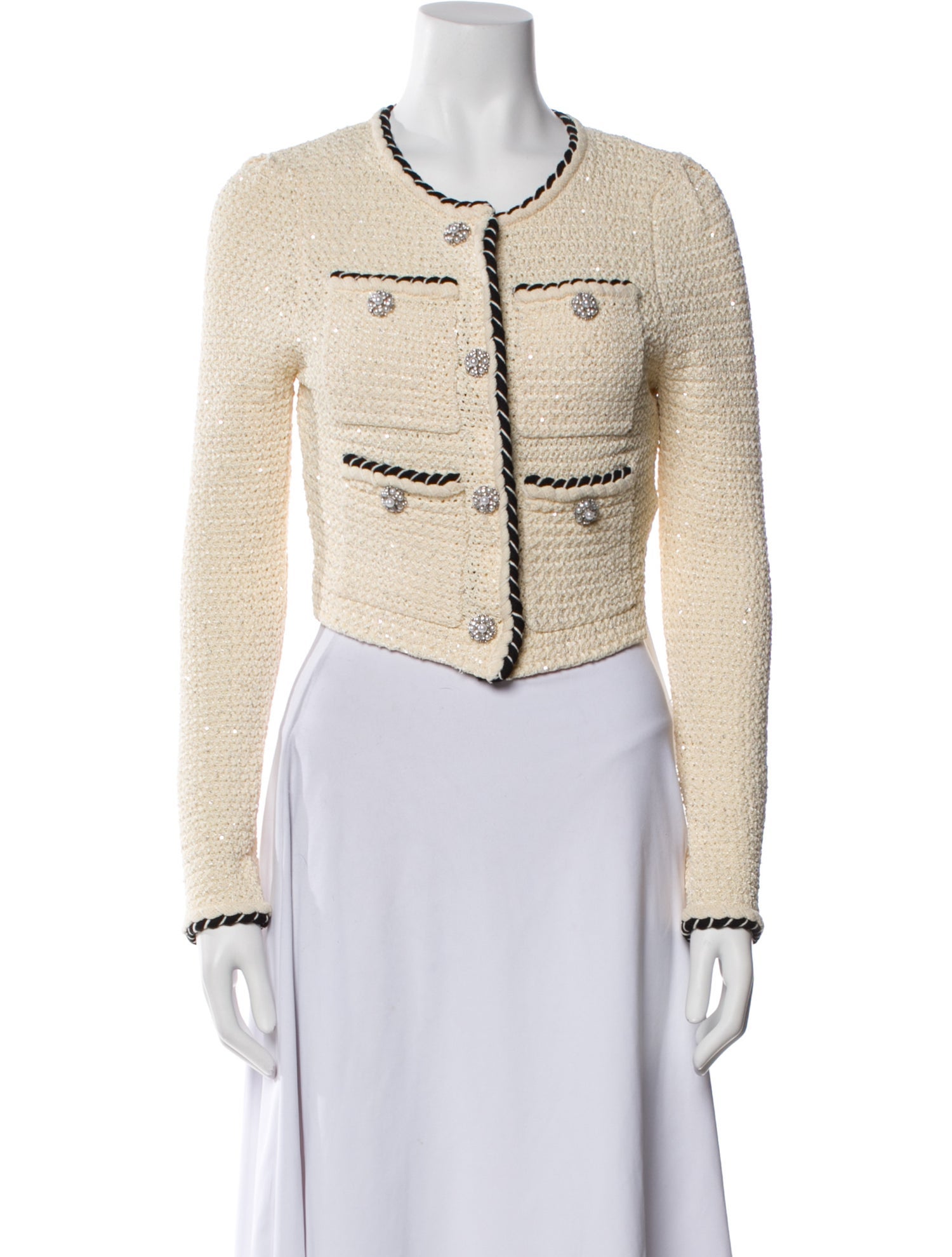 Self-Portrait Tweed Pattern Evening Jacket