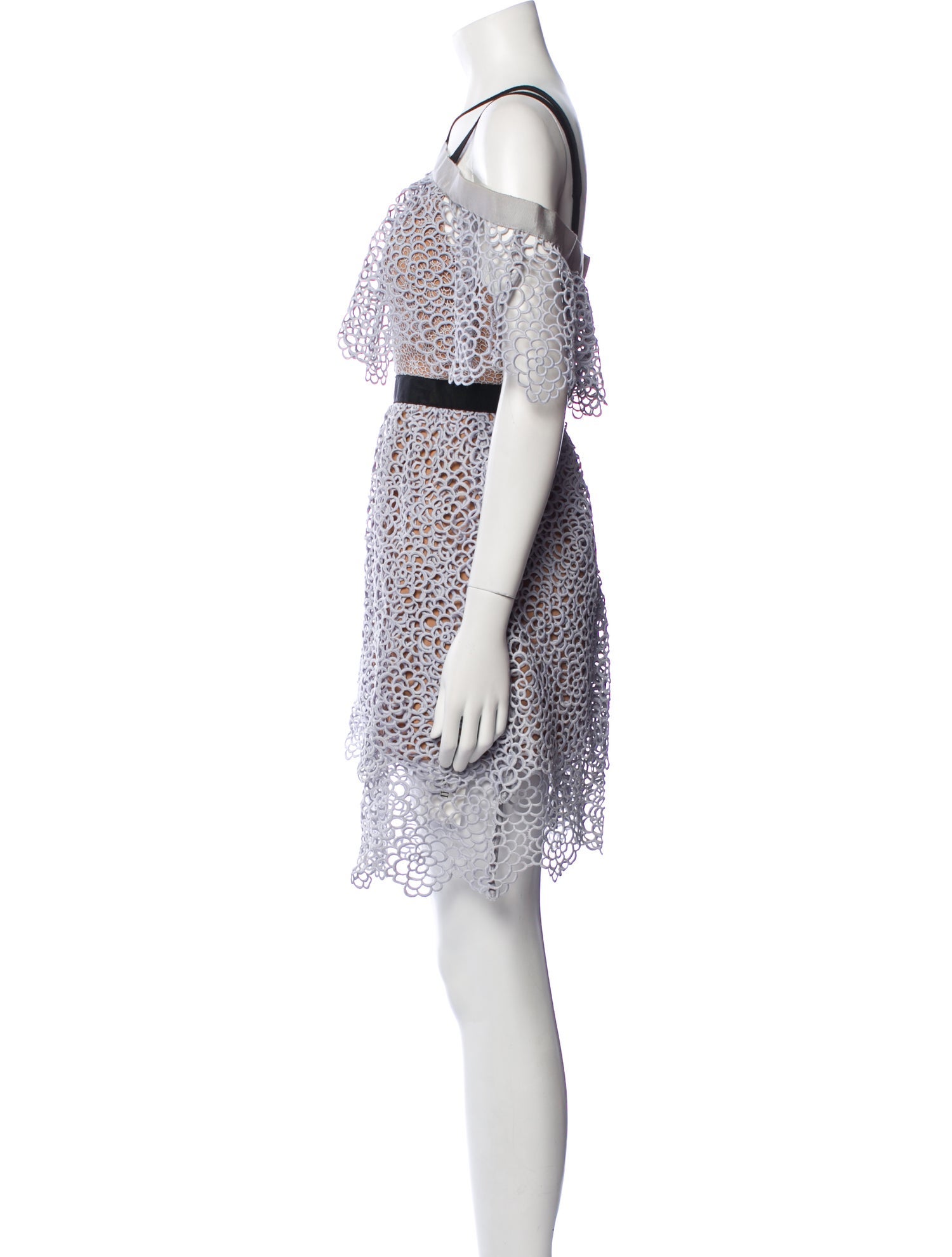 Self-Portrait Crochet Mini Dress