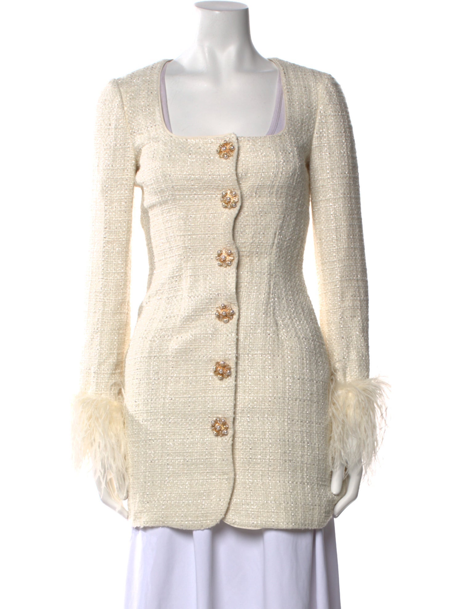 Self-Portrait Square Neckline Mini Dress