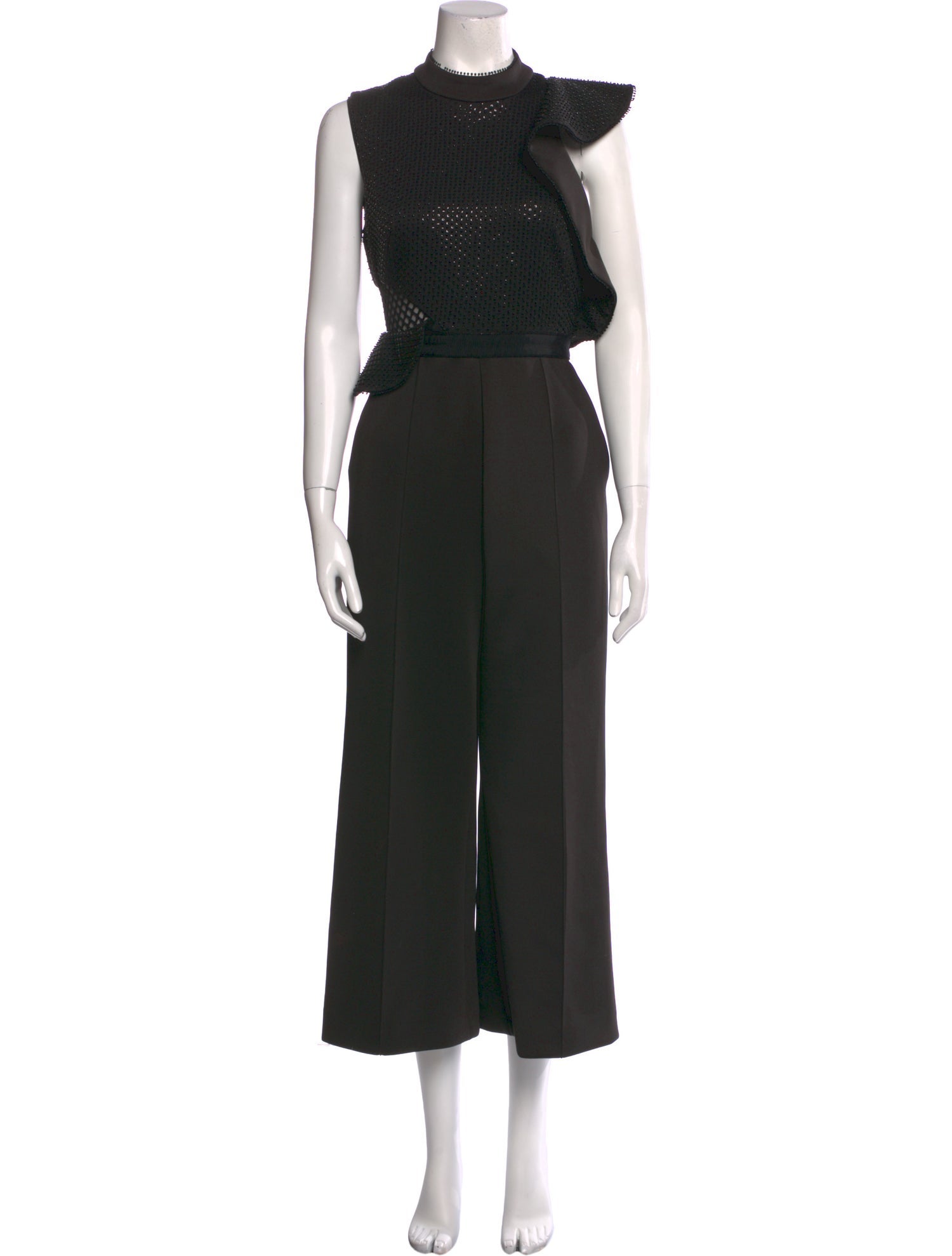 Self-Portrait Mock Neck Jumpsuit