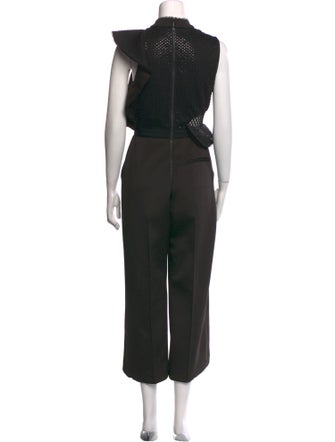 Self-Portrait Mock Neck Jumpsuit