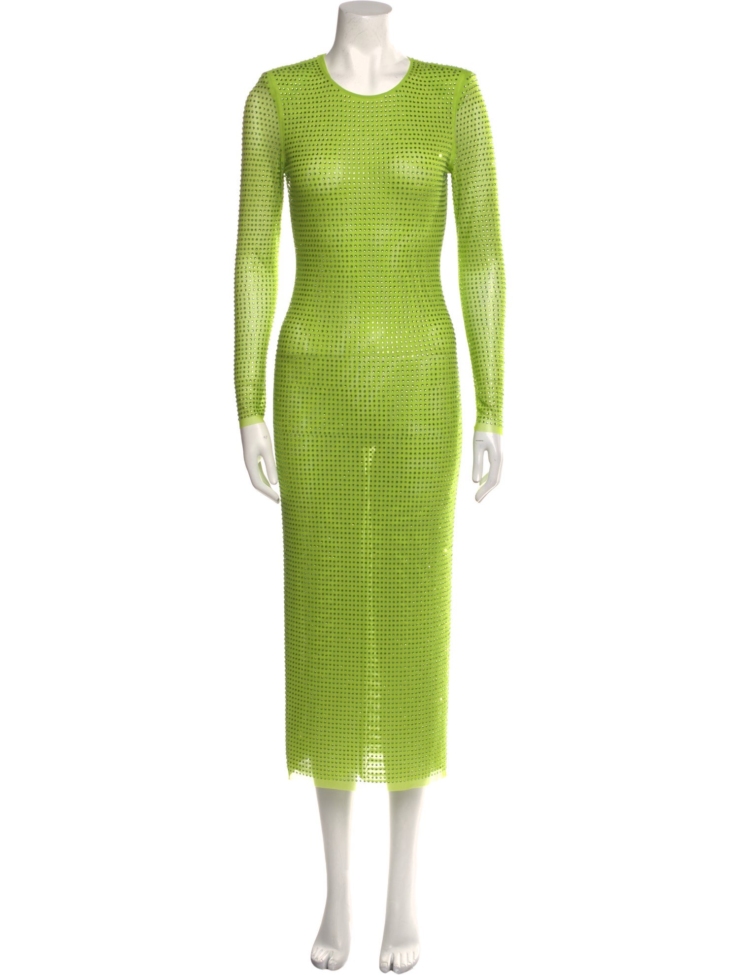 Self-Portrait Crew Neck Midi Length Dress