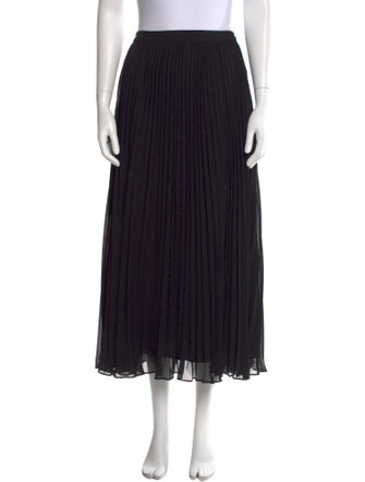 Self-Portrait Pleated Accents Midi Length Skirt