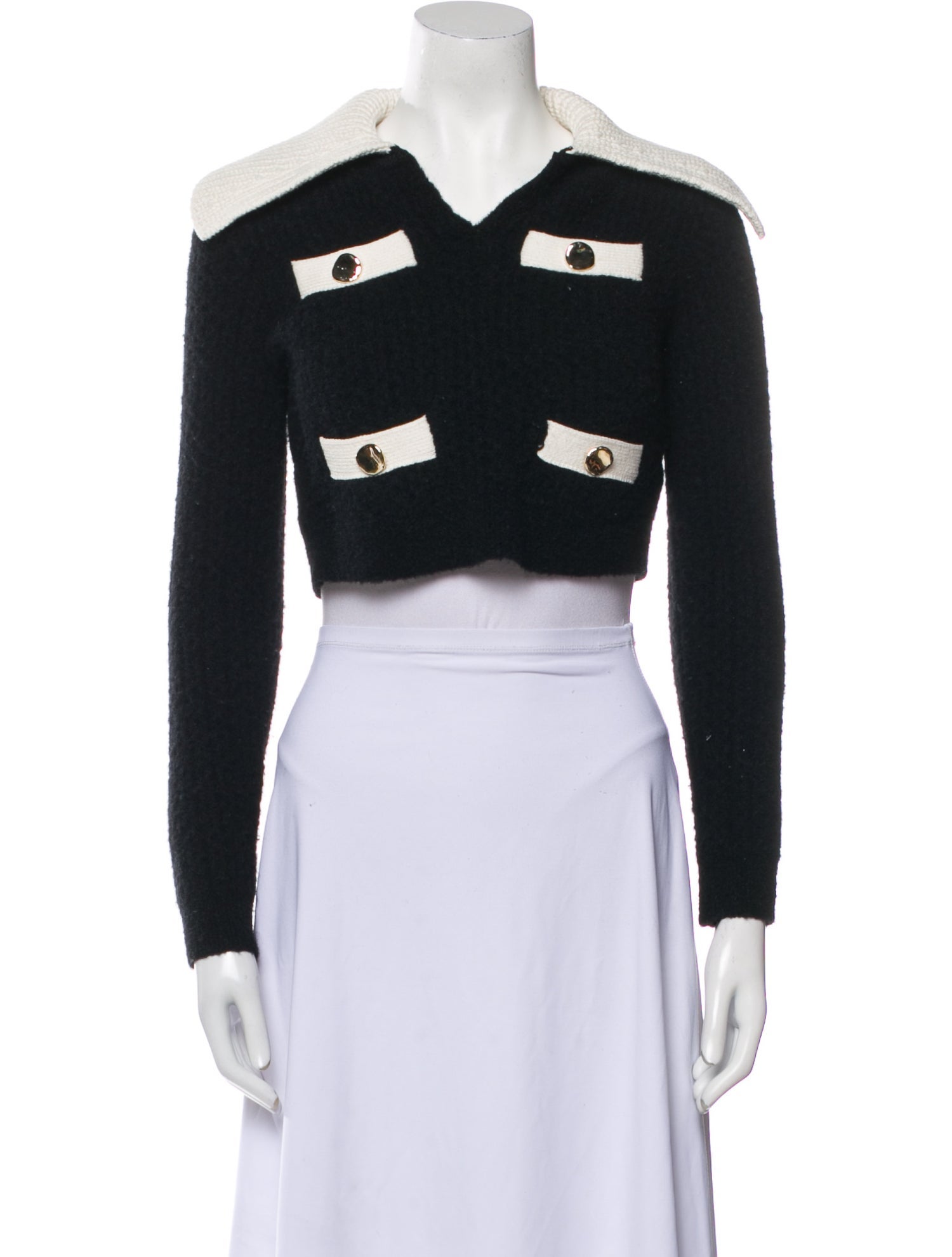 Self-Portrait Alpaca V-Neck Sweater