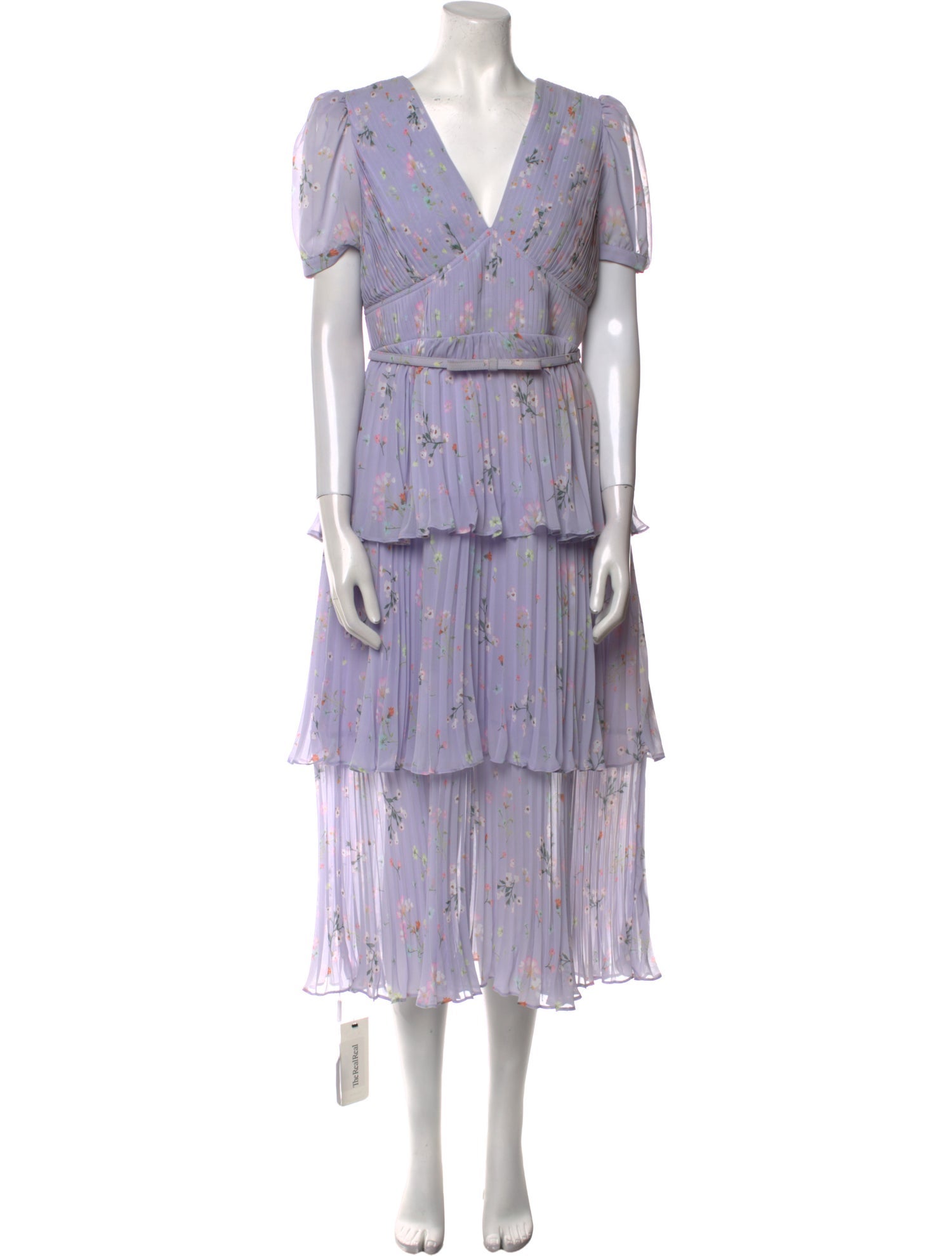 Self-Portrait Floral Print Knee-Length Dress