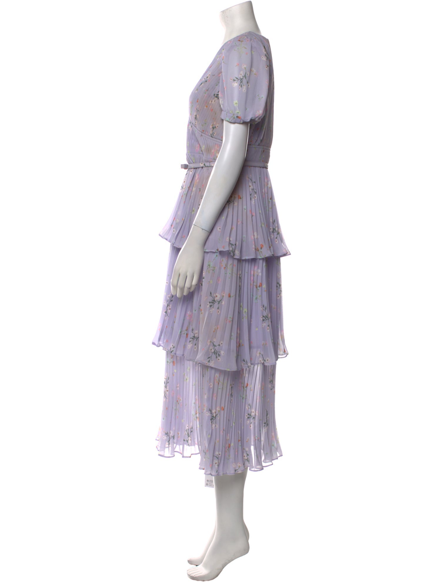Self-Portrait Floral Print Knee-Length Dress