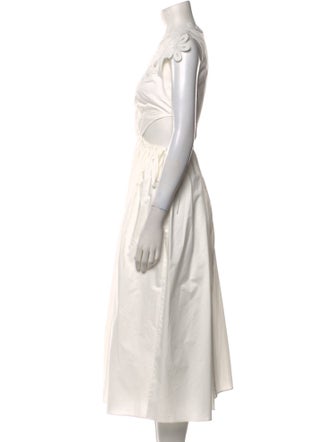 Self-Portrait Crew Neck Long Dress