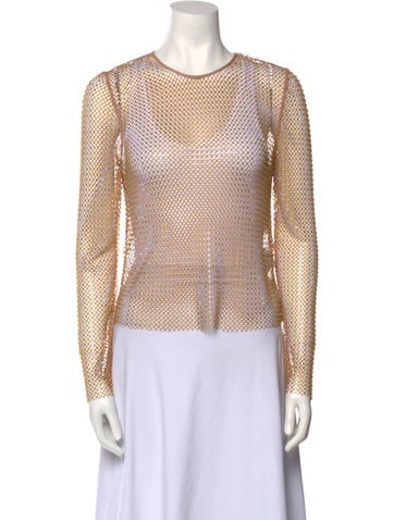 Self-Portrait Tops Patterned Crew Neck Top Us0, UK4 | XS