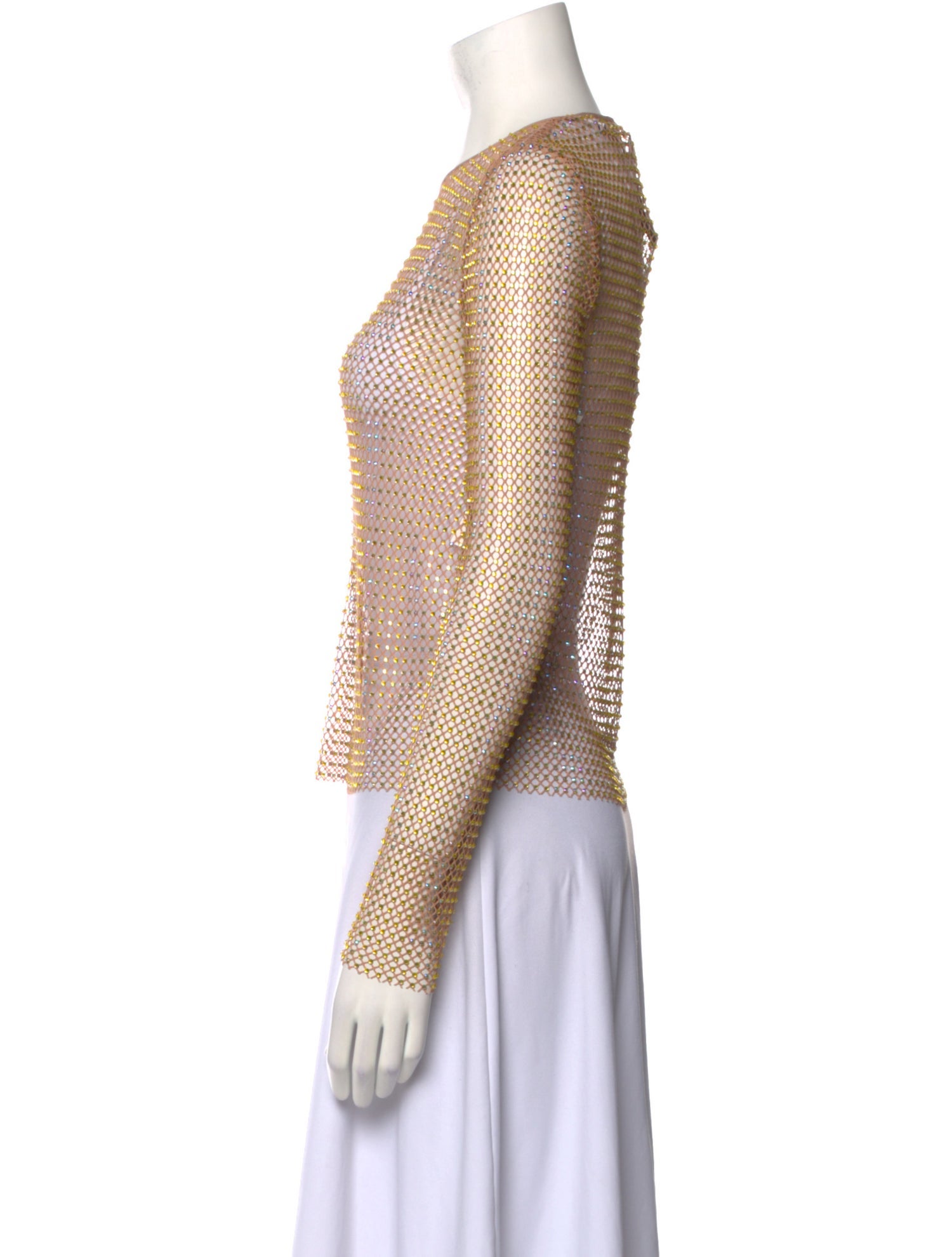 Self-Portrait Patterned Crew Neck Top w/ Tags