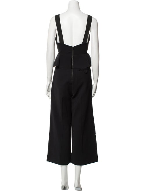Self-Portrait Peplum Detail Jumpsuit Square Neckline Jumpsuit