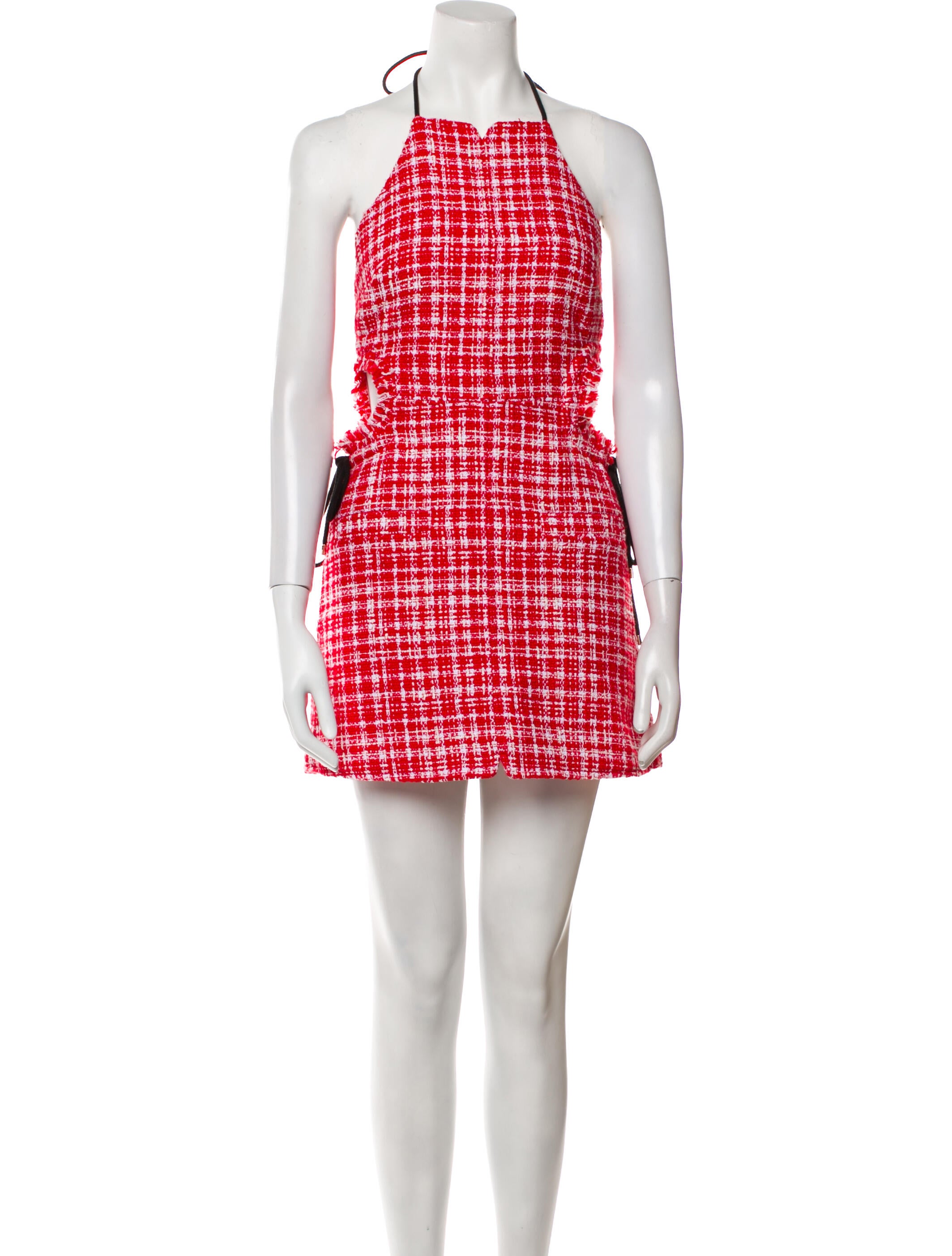 Self-Portrait Tweed Pattern Mini Dress