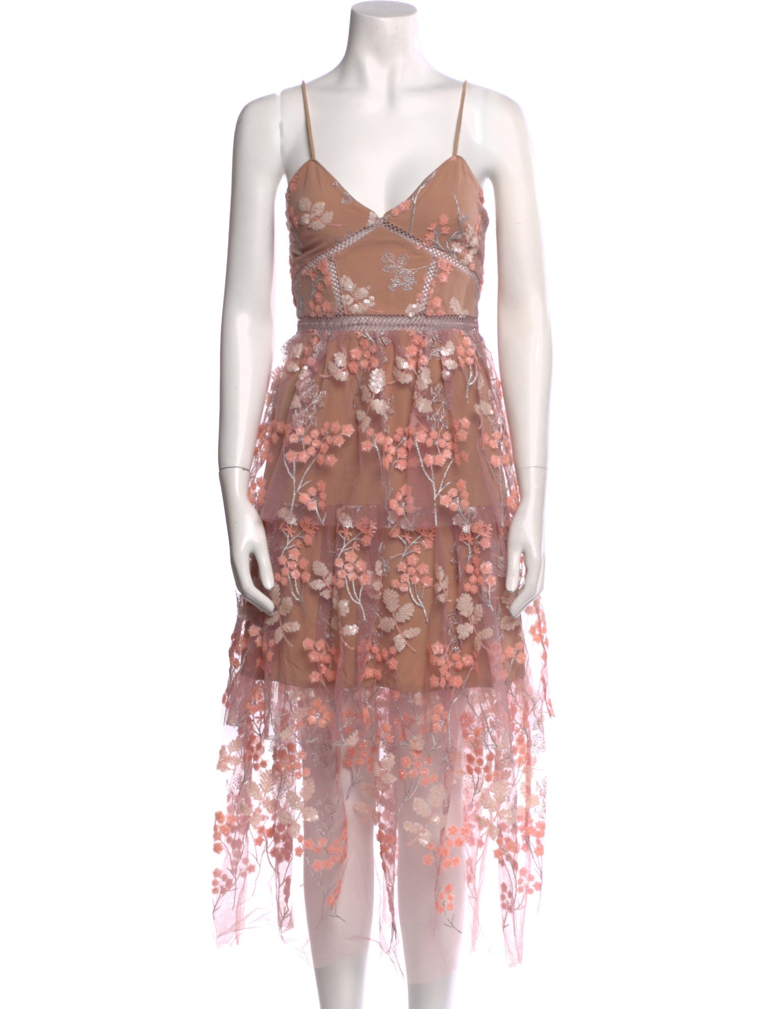 Self-Portrait Lace Pattern Midi Length Dress w/ Tags