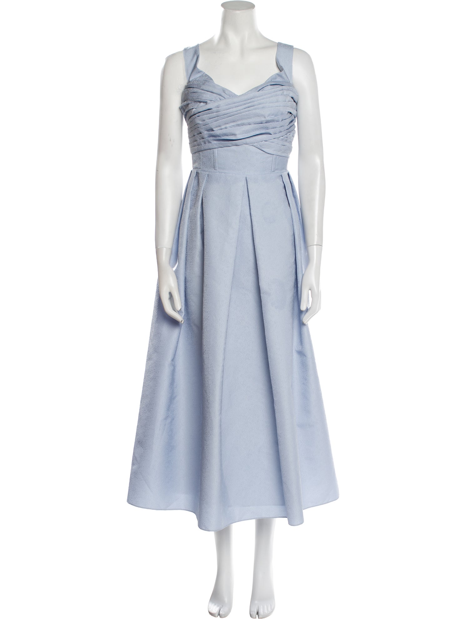 Self-Portrait V-Neck Midi Length Dress