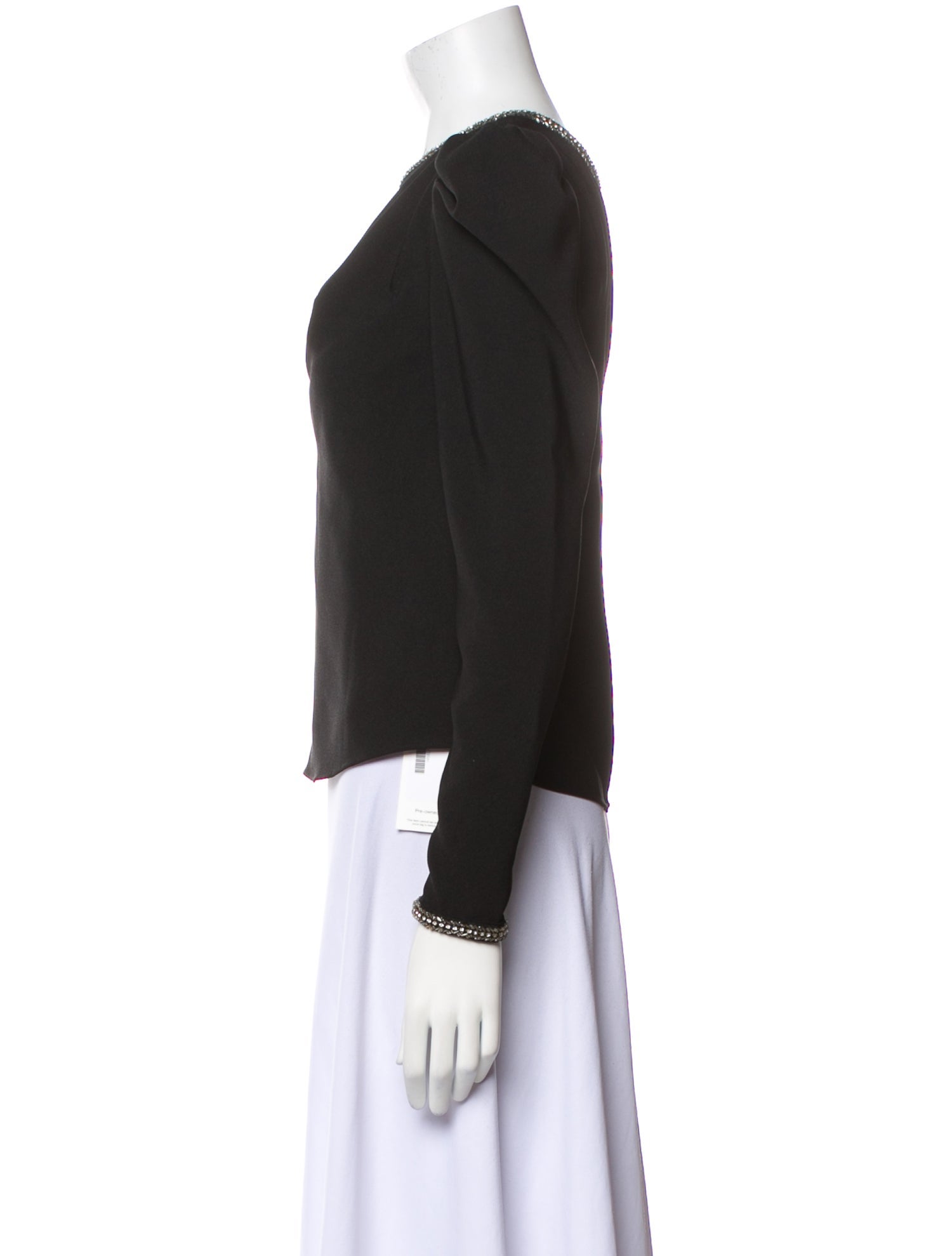 Self-Portrait One-Shoulder Long Sleeve Top