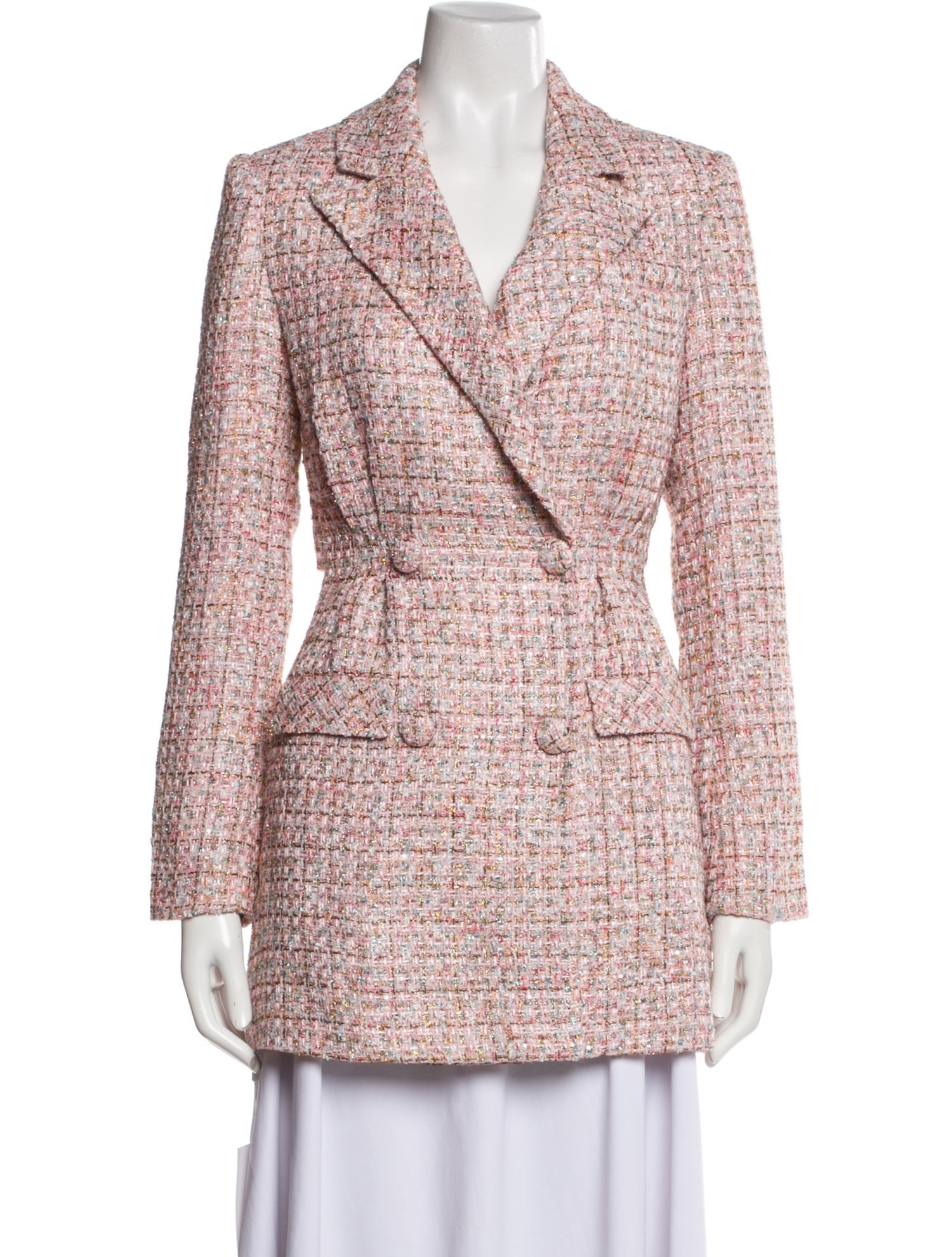 Self-Portrait Tweed Pattern Peacoat w/ Tags