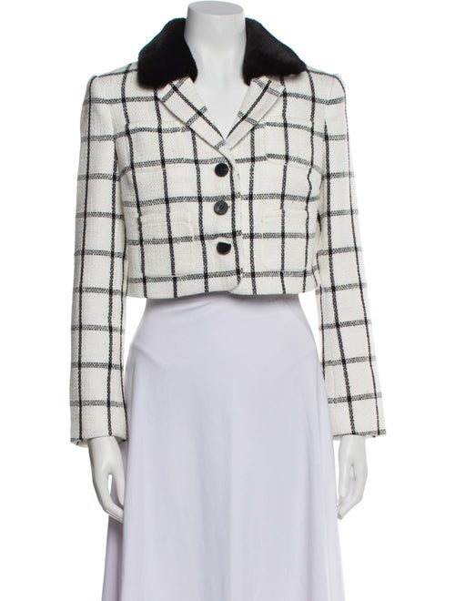 Self-Portrait Plaid Print Evening Jacket