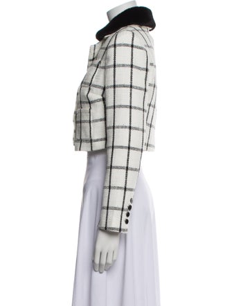 Self-Portrait Plaid Print Evening Jacket