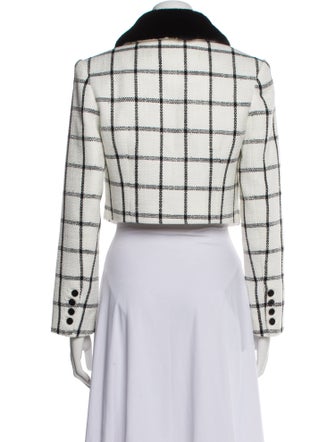 Self-Portrait Plaid Print Evening Jacket