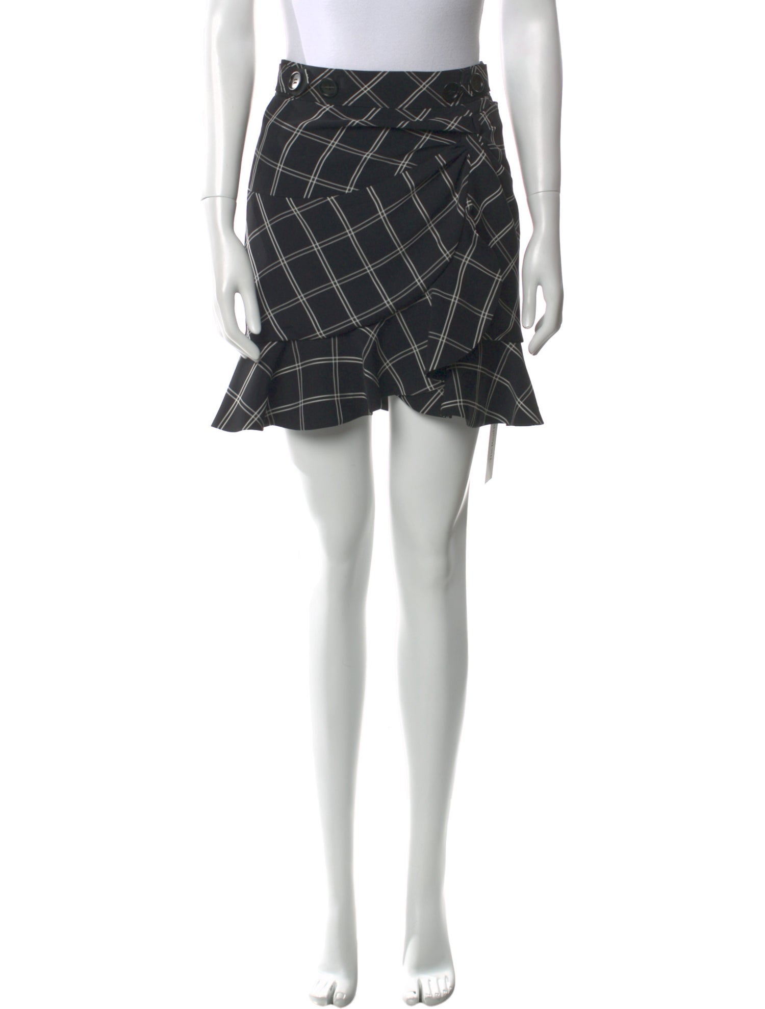 Self-Portrait Plaid Print Mini Skirt w/ Tags