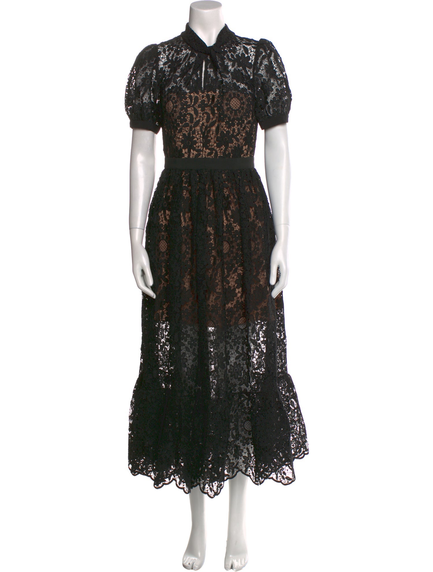 Self-Portrait Lace Pattern Long Dress