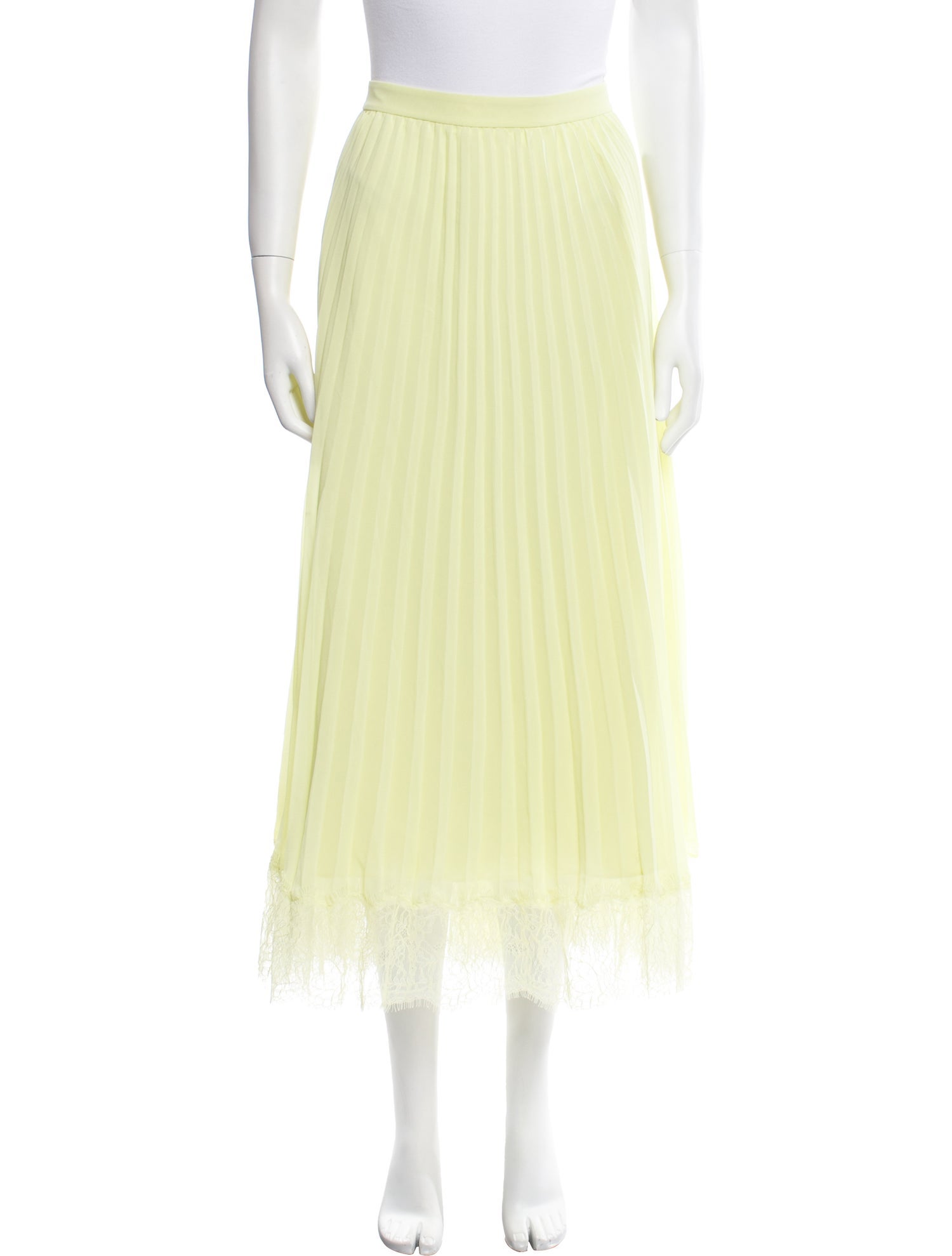 Self-Portrait Lace Trim Embellishment Midi Length Skirt