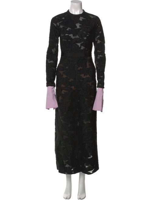 Self-Portrait Lace Pattern Crew Neck Jumpsuit