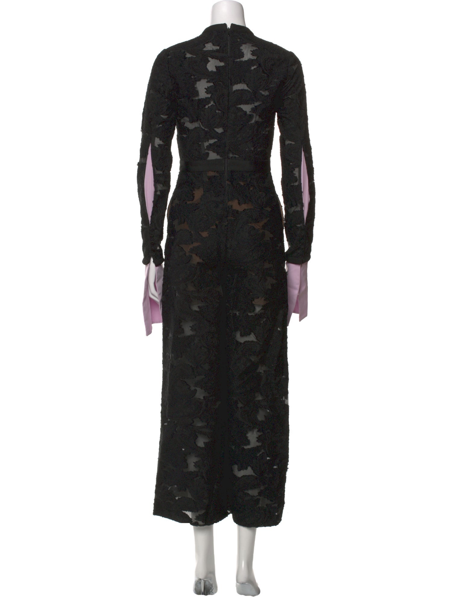 Self-Portrait Lace Pattern Crew Neck Jumpsuit