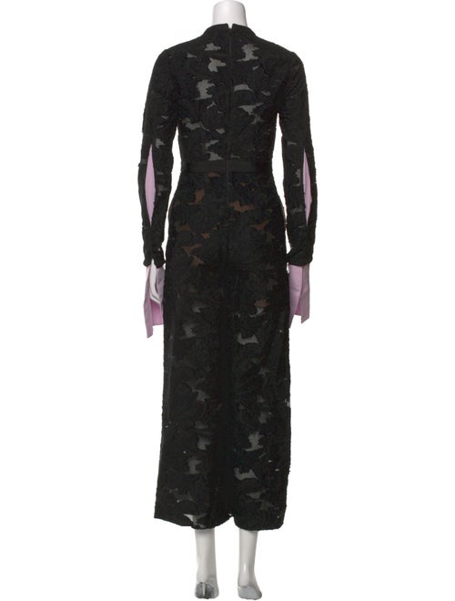 Self-Portrait Lace Pattern Crew Neck Jumpsuit