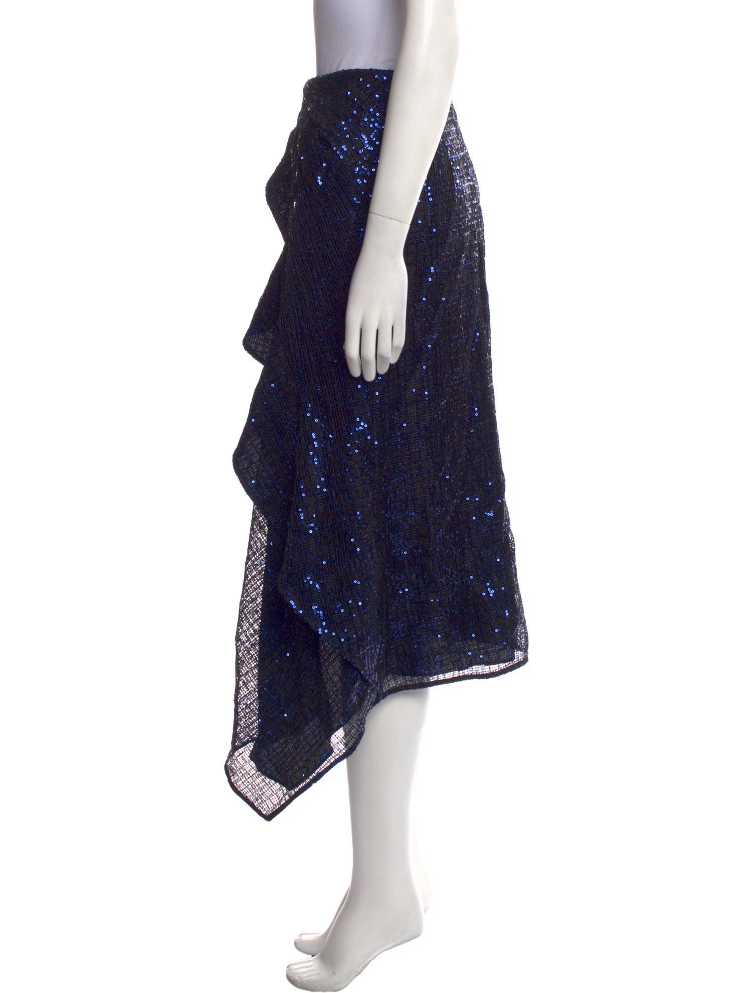 Self-Portrait Sequin Embellishments Midi Length Skirt